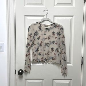 Altar’d State mesh butterfly shirt